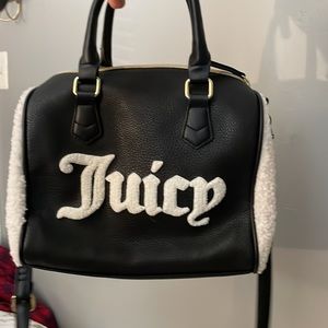 VINTAGE Juicy leather satchel with fur